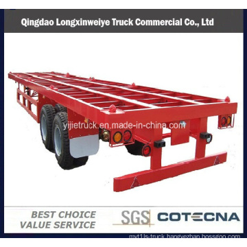 Best Quality 2 Axles Flat Bed Skeletal Container Semi Trailer